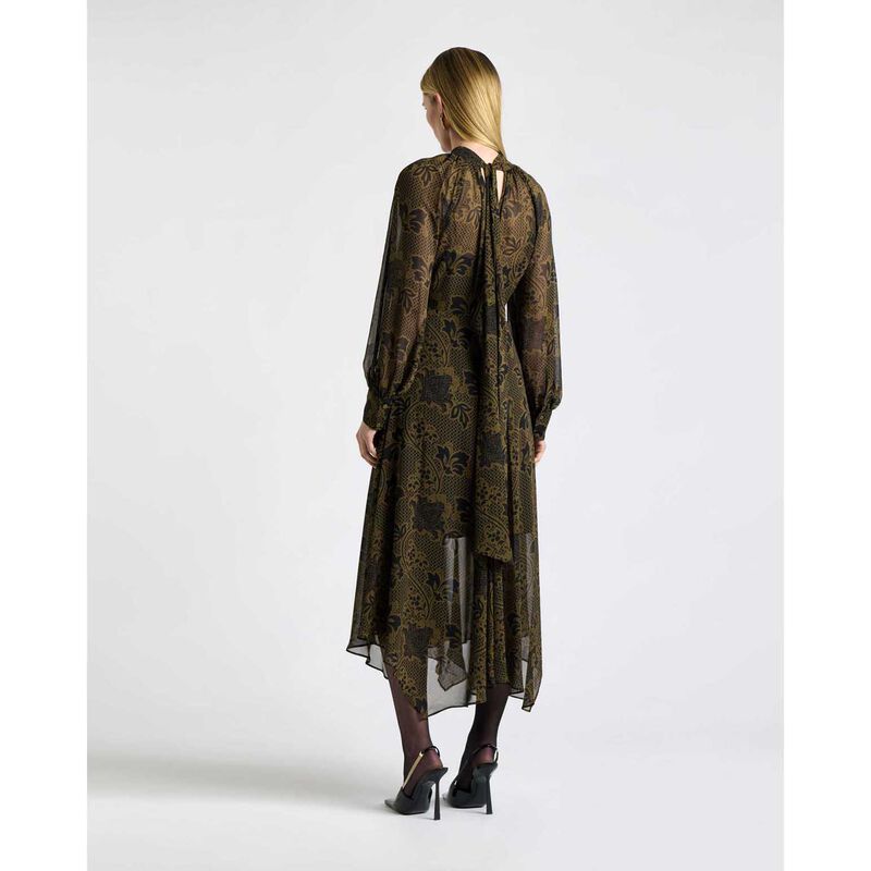 Cue Lattice Chintz Floral Midi Dress image number 1